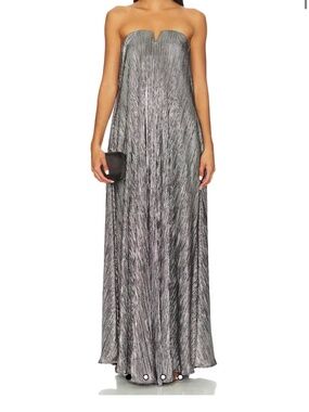 NWT Show Me Your Mumu Athena Maxi Dress in Silver